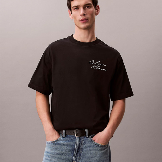 Calvin Klein Ανδρική κοντομάνικη μπλούζα Relaxed Script Logo T-shirt